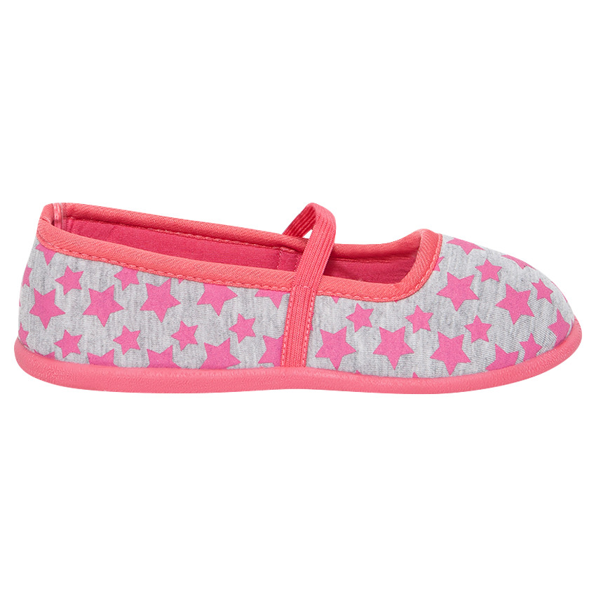 Meisjespantoffels met sterrenprint van maat 28 tot 35 