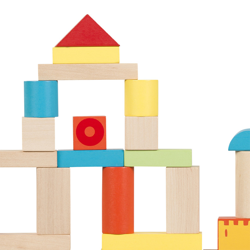 Blocs bois 100pc - Multicolore 