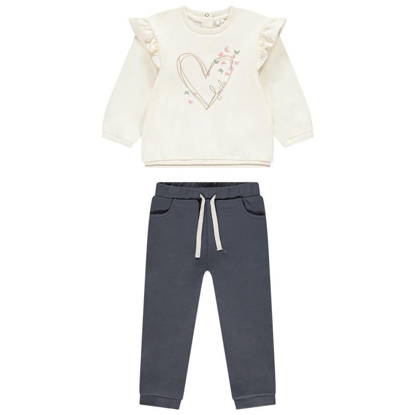 Joggingbroek met sweatshirt en volant voor meisjes 