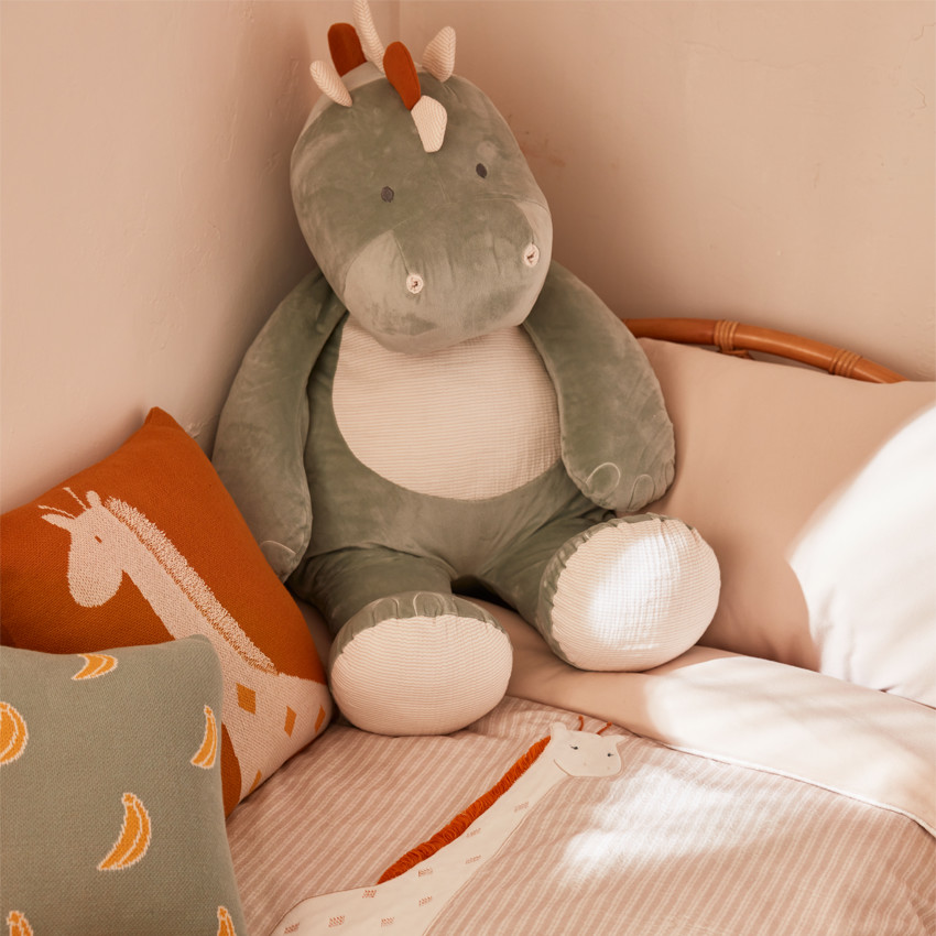 Peluche Stegi le dino 80 cm - Bleu 