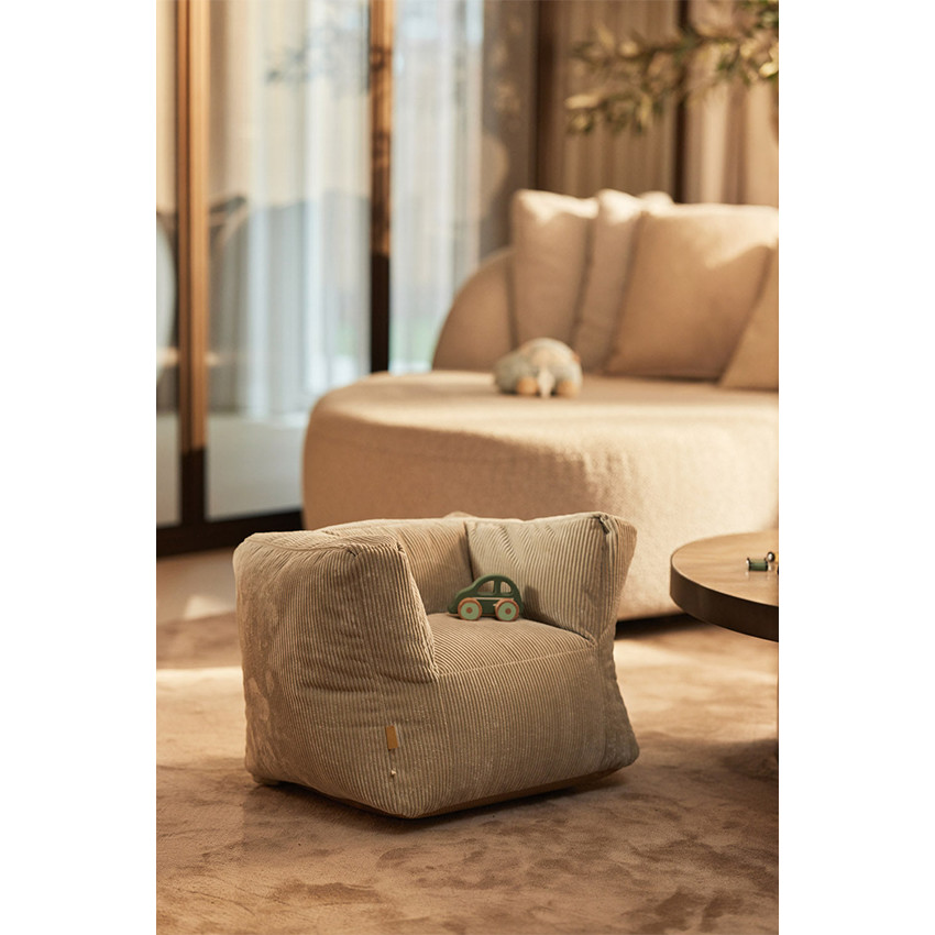 Fauteuil enfant velours côtelé Vert Olive 