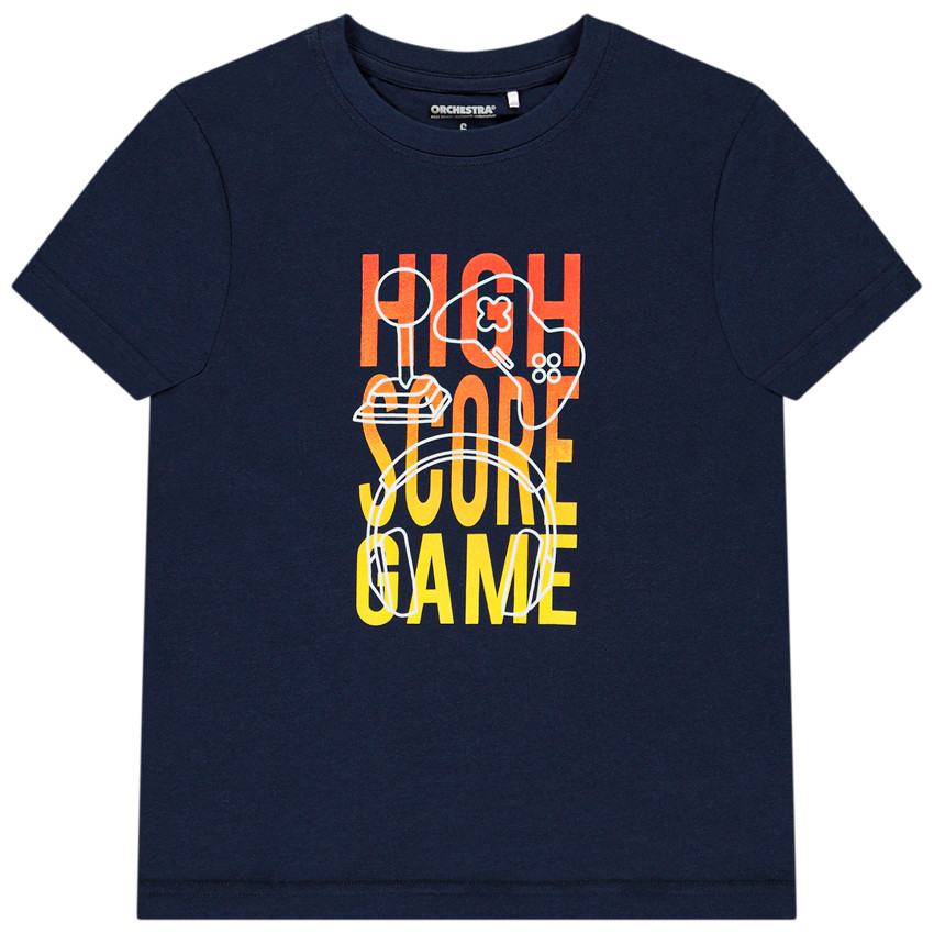 T-shirt manches courtes print fantaisie pour garçon 