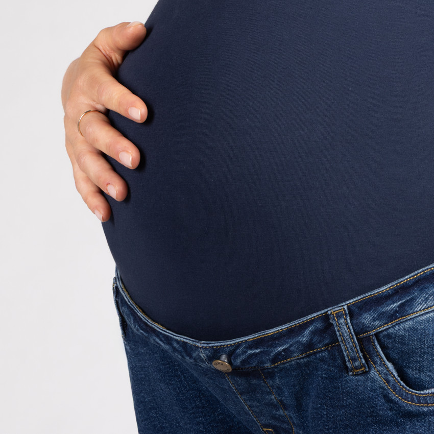 Jeans straight voor zwangerschap met hoge hoofdband 