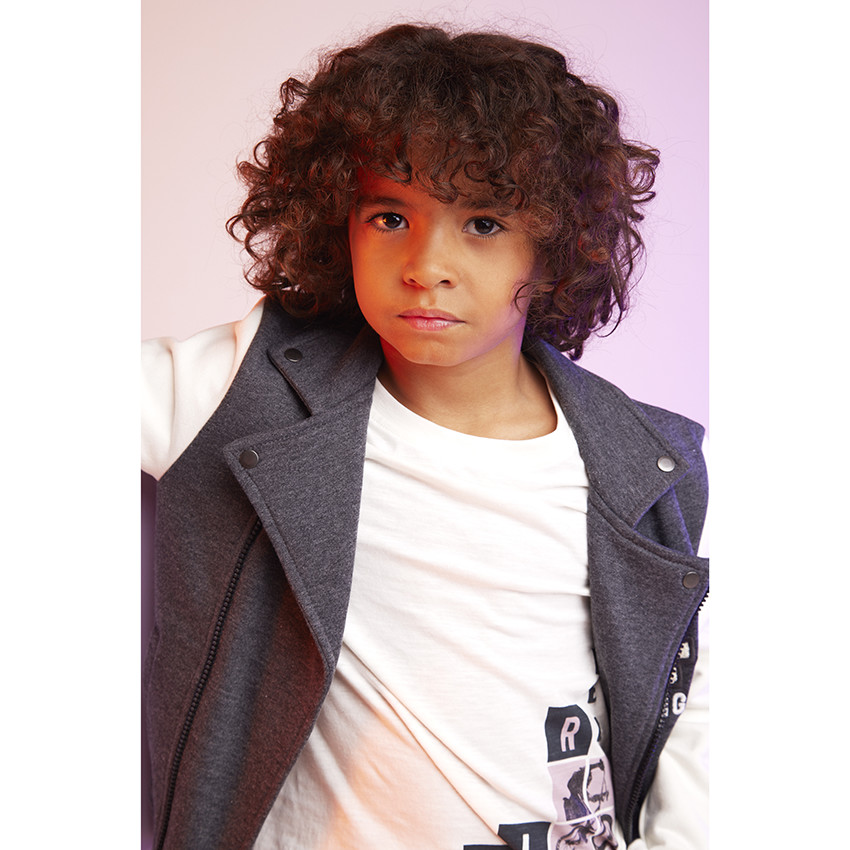 Perfecto en molleton brossé effet color block pour garçon 