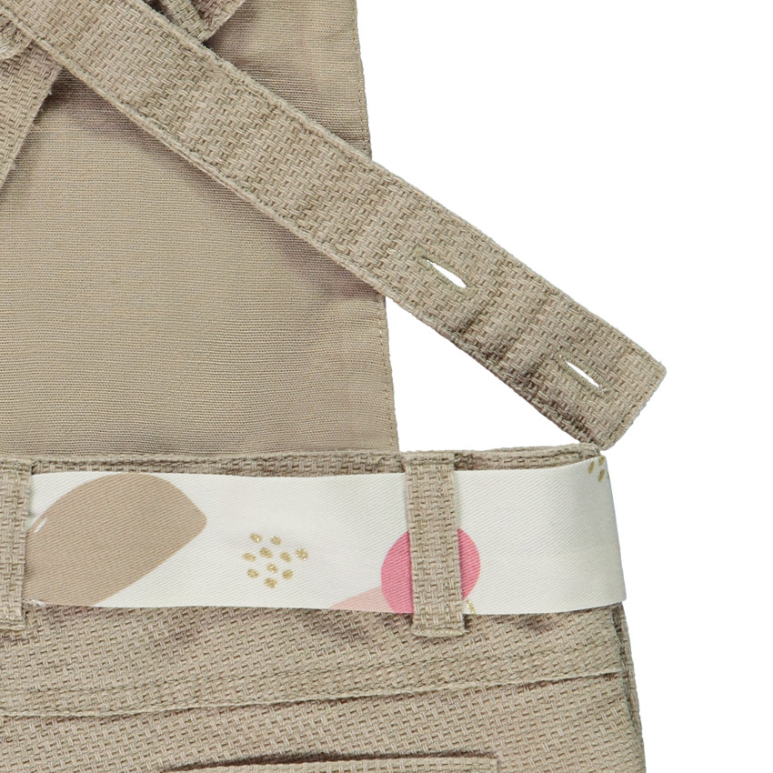 Korte honingraat jumpsuit met arty riem voor meisjes 