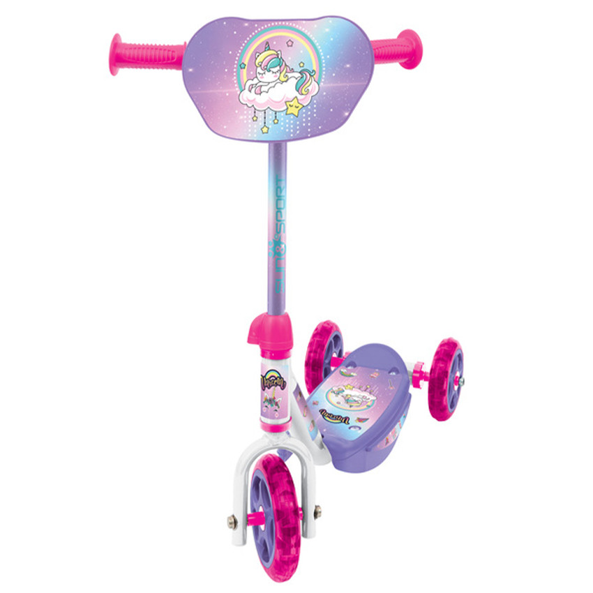 Trottinette 3 Roues Rose Licorne  