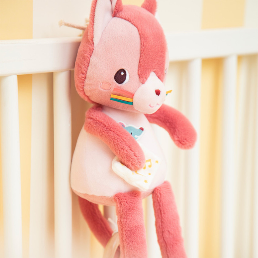 Peluche musicale phosphorescente Jeanne le Chat 