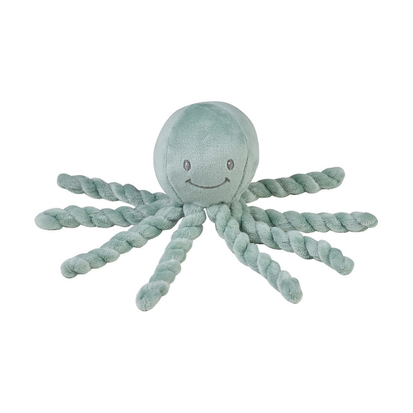 Peluche pieuvre Lapidou vert de gris 