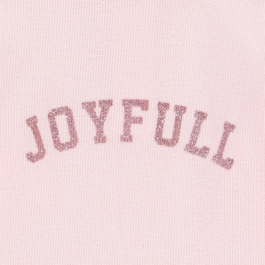Sous-pull col roulé à message pailleté pour bébé fille 