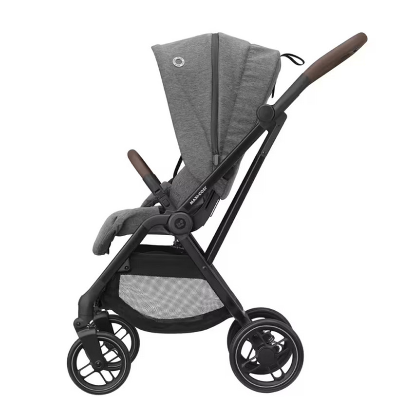 Poussette Leona 2 ultra compacte - Select Grey/ Brown leather 