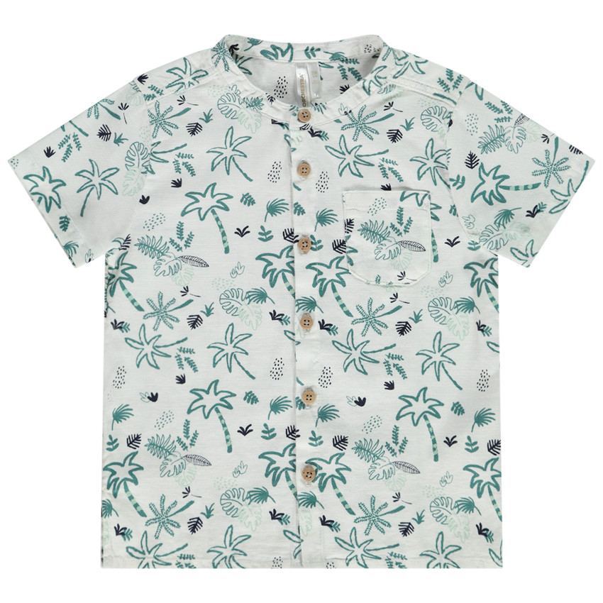 Chemise manches courtes imprimé palmiers pour bébé garçon 