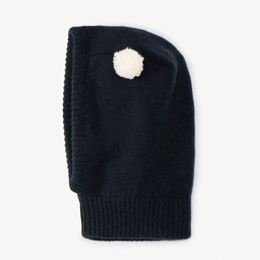 Cagoule en tricot doublé et pompons ludiques bébé garçon  