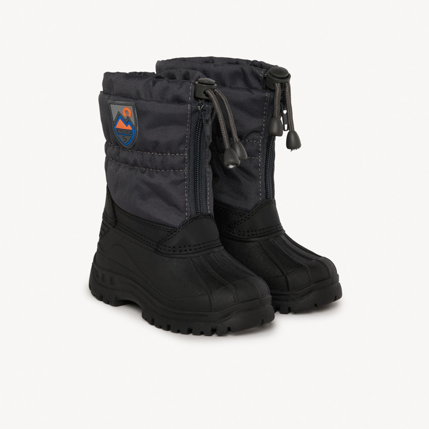 Après-ski zippés bicolores à badge gomme pour bébé garçon 