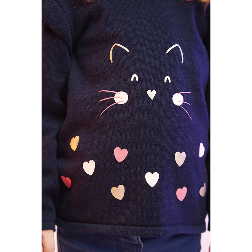 Trui van katoen met fantasieprint voor baby meisjes 