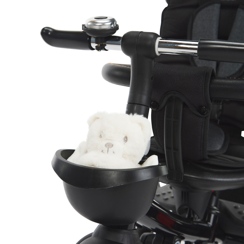 Driewieler Triky 5 in 1 evoluerend grijs/zwart 