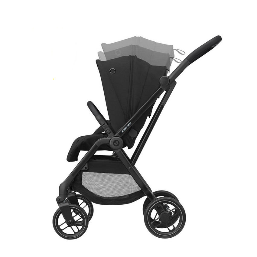 Poussette Leona 2 ultra compacte - Essential Black/Black leather 