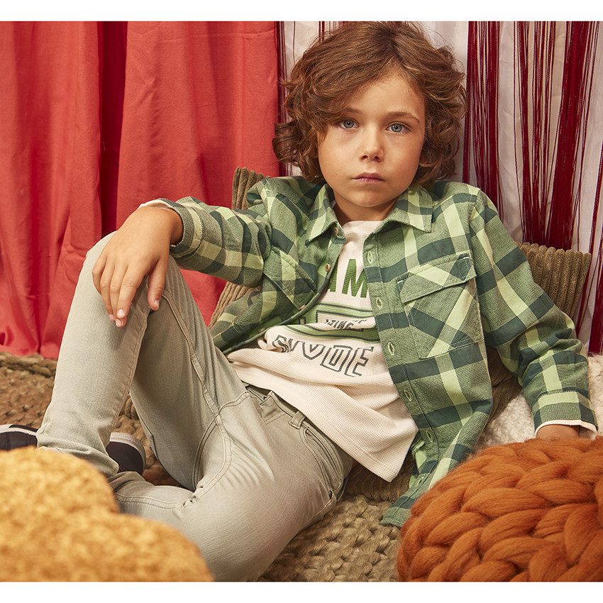 Lange mouwen T-shirt in honingraat voor jongens 