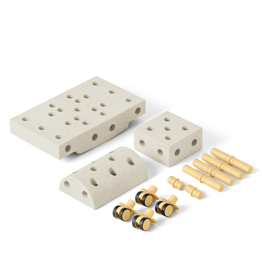 Bouw Curiosity Set – Sand Grey / Honey Yellow 