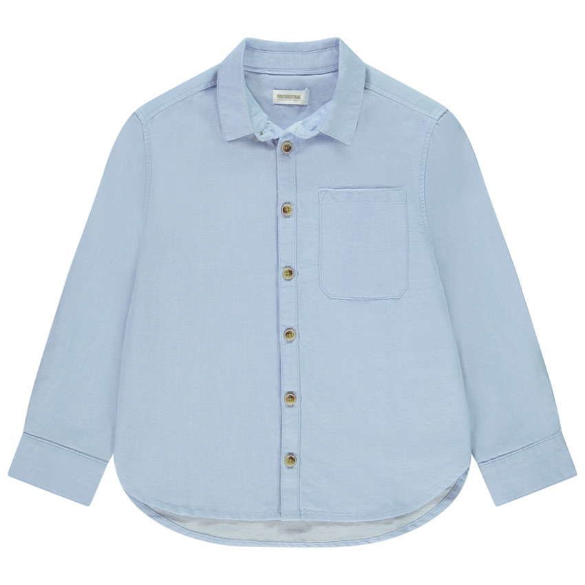 Lange effen shirt voor jongens 