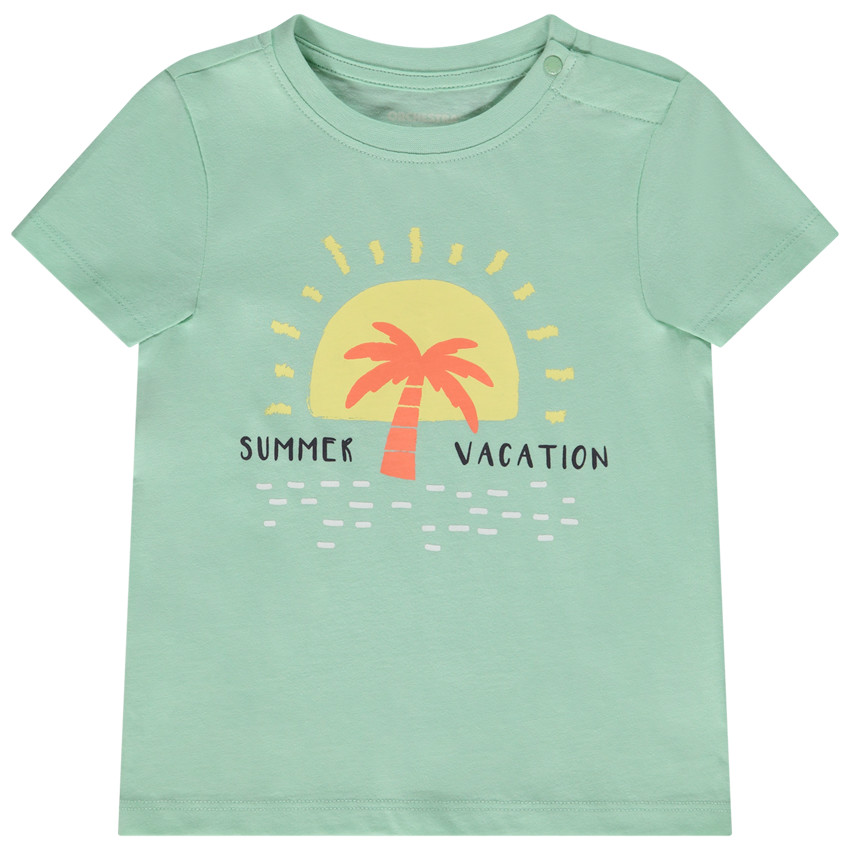 T-shirt korte mouwen fantasieprint voor baby jongen 