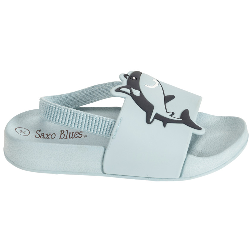 Haai-mules voor jongens met bandje naar leeftijd 