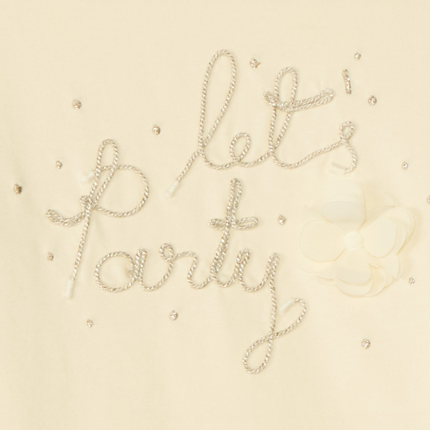 Langarm T-shirt met gouden bies voor meisjes 