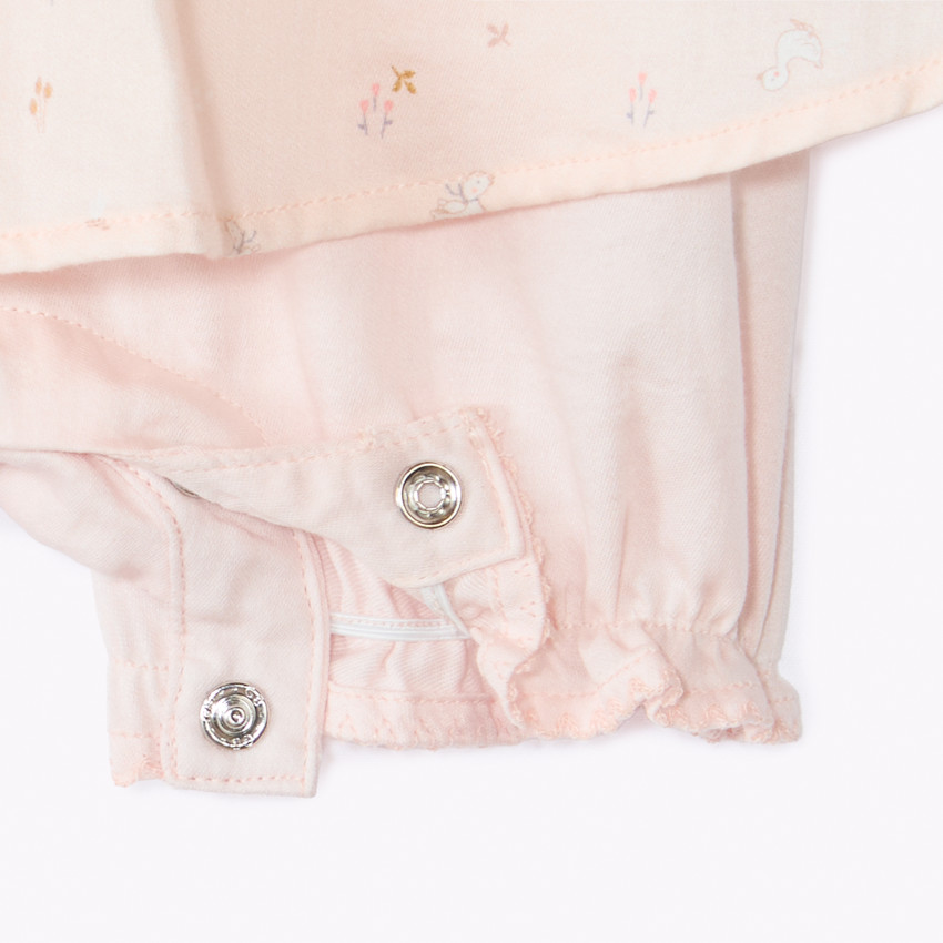 Korte 2-in-1 jumpsuit met fantasieprint voor meisjesbaby's 