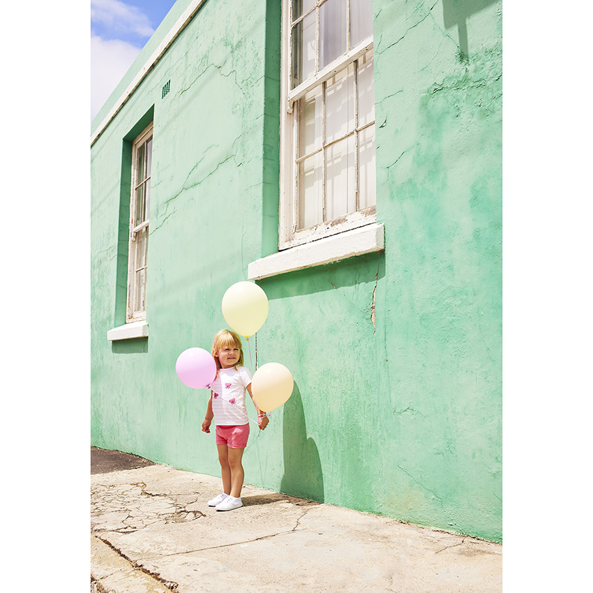 Short en molleton uni pour bébé fille 