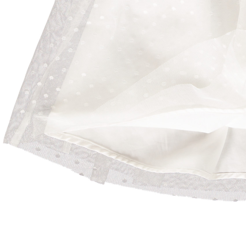 Ensemble robe en satin de coton + bloomer de cérémonie pour bébé fille 