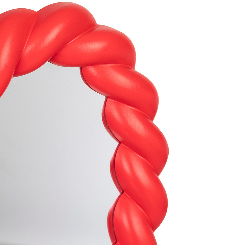 Miroir en forme de cœur torsadé 40 cm 