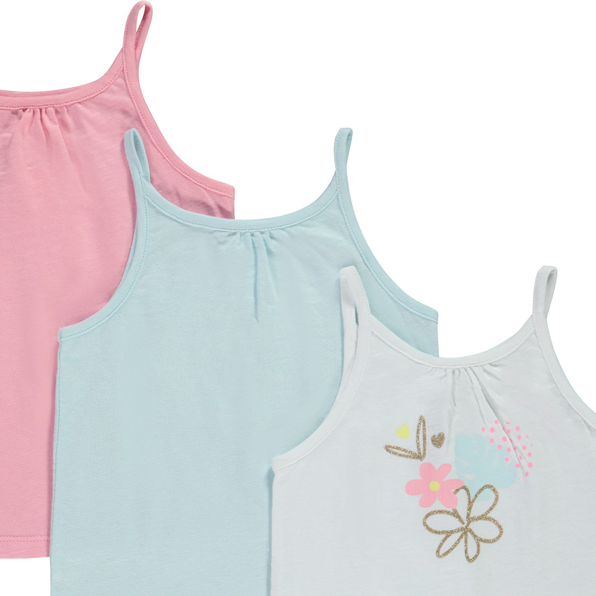 Lot de 5 débardeurs fantaisie pour bébé fille 