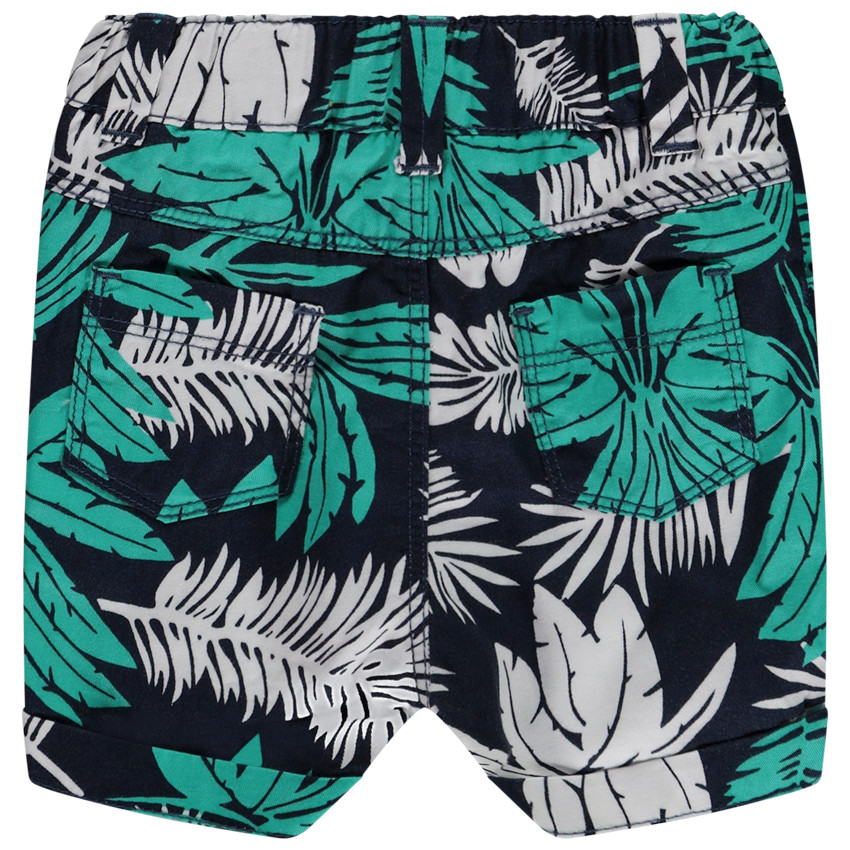 Bermuda met bladerenprint voor baby jongen 