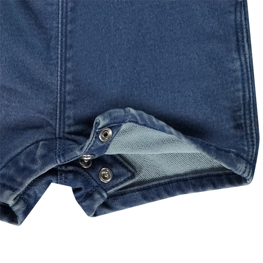 Salopette courte effet jean pour bébé fille 