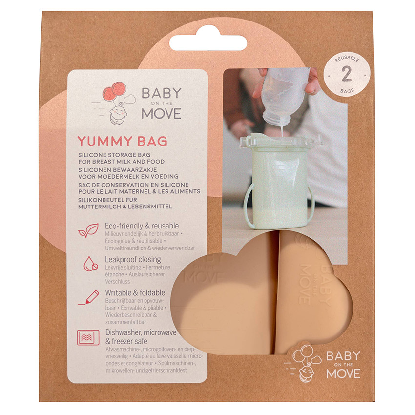 Set van 2 Herbruikbaar Bewaarzakken Yummy Bag 230ML Blush 