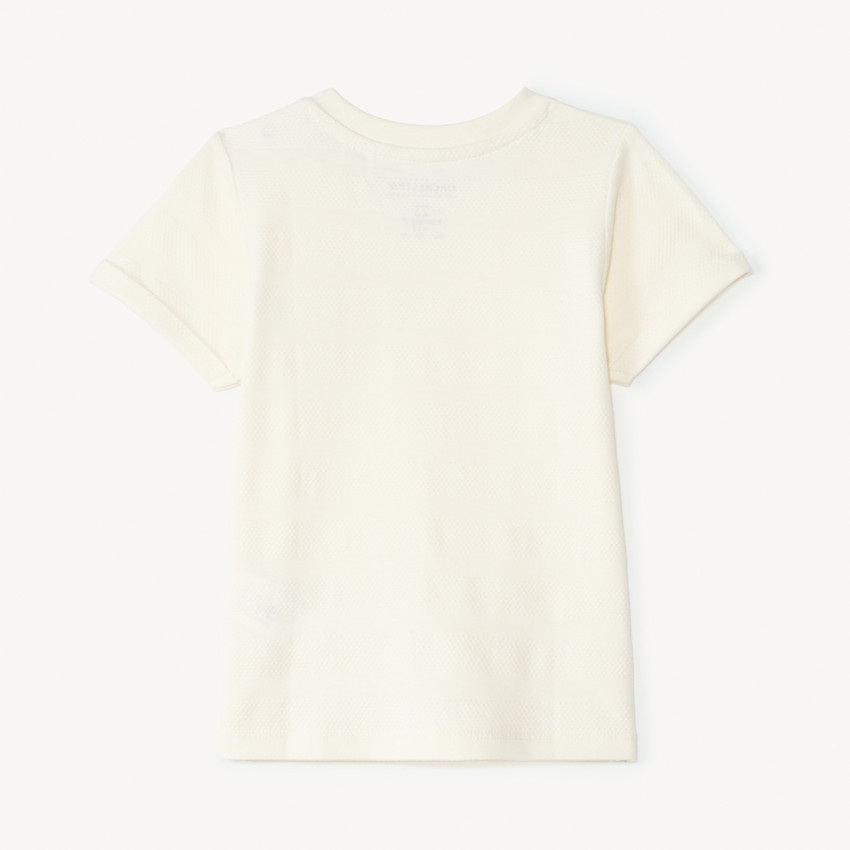 T-shirt manches courtes uni en jersey effet pop-corn pour bébé garçon 
