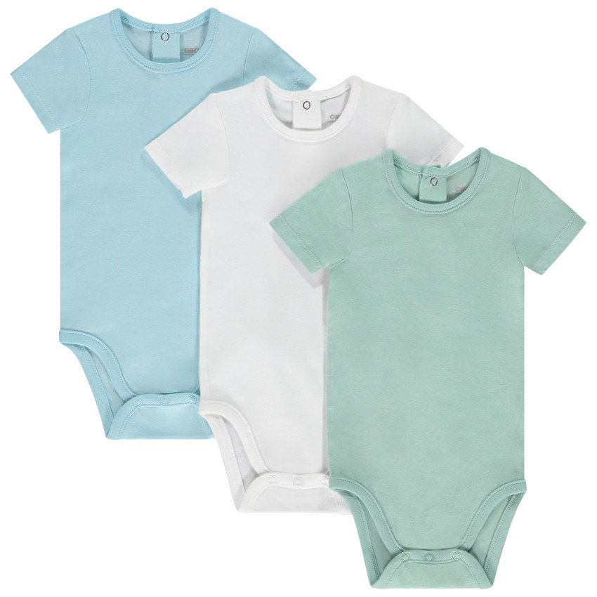 Set van 3 bodies met korte mouwen voor baby jongen 