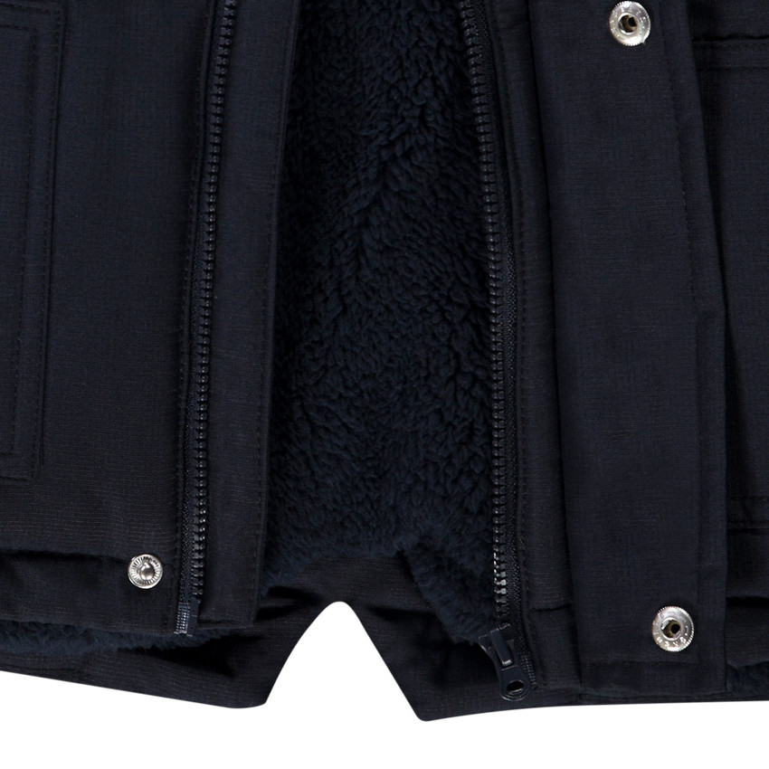 Parka met sherpa gevoerde kap voor baby jongen 