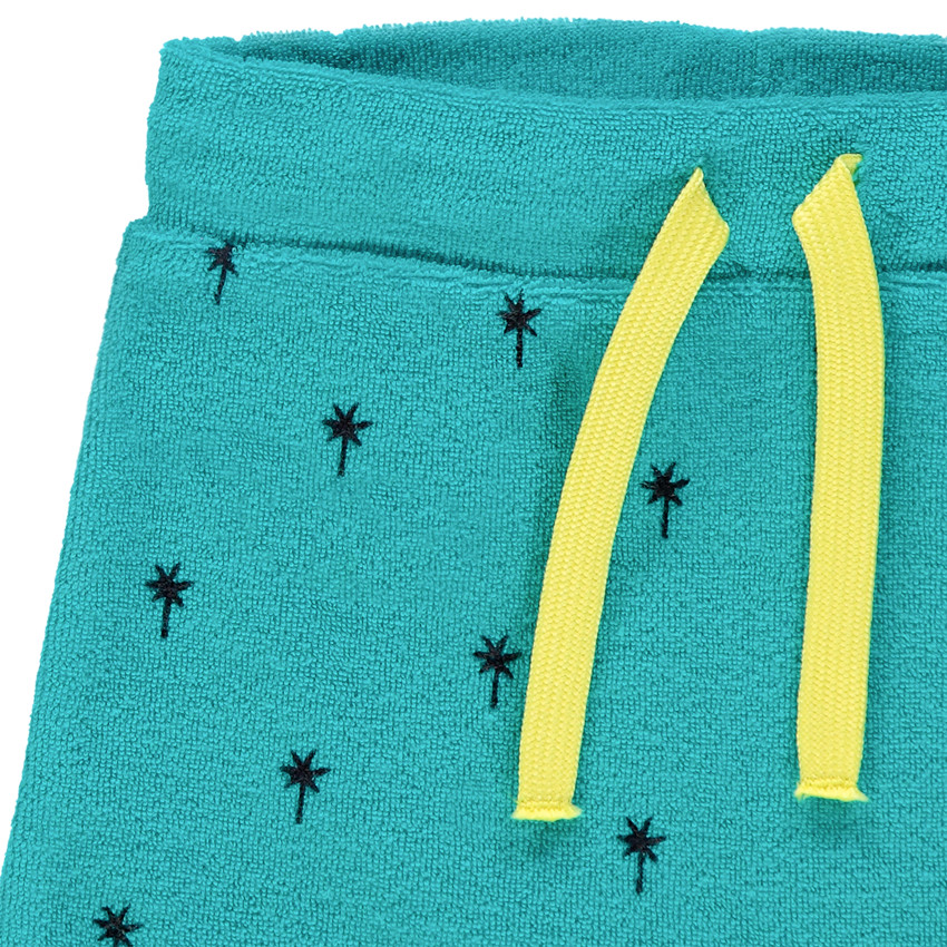 Set met dinosaurustop en badstof short 