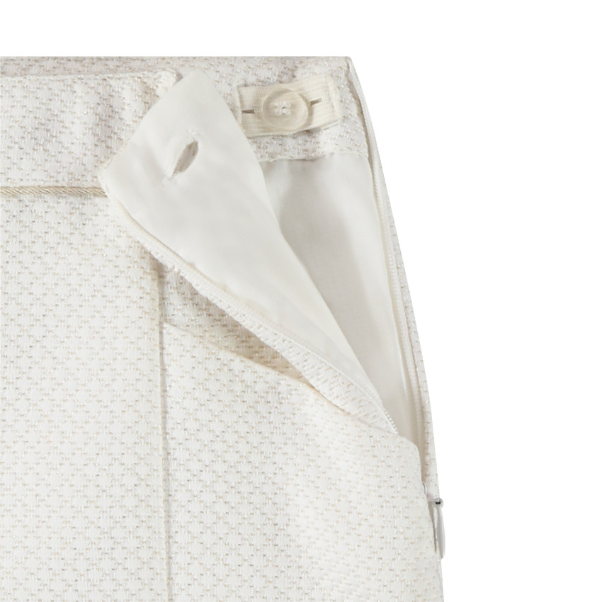 Short taille haute en jacquard et lurex pour fille 