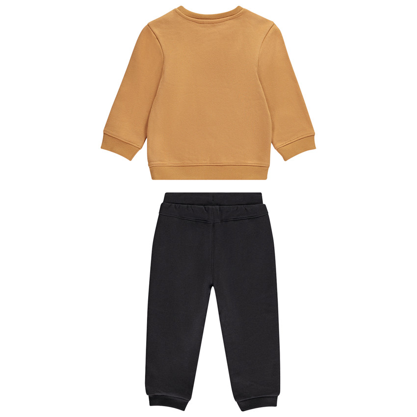 Jogging set van fleece met puff print voor baby jongen 