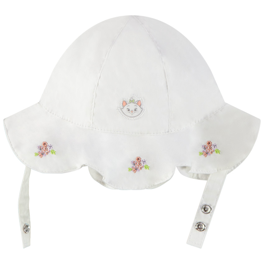 Charlotte in popeline met borduren Marie Disney voor baby meisje 