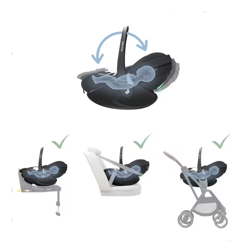 Autostoel Pebble 360 Pro Isofix Groep 0+ - Essential Graphite 