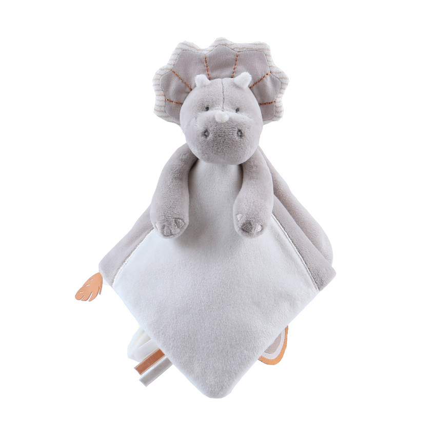 Doudou marionnette en veloudoux Ops gris 