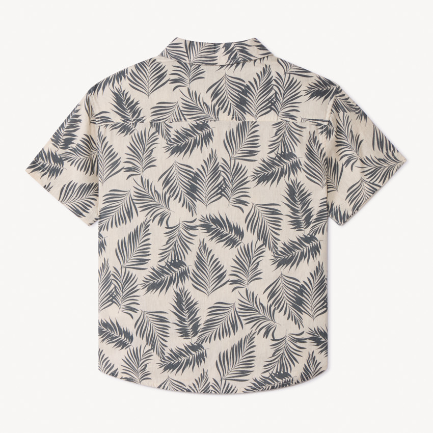 Korte mouwen overhemd met bladprint voor jongens 