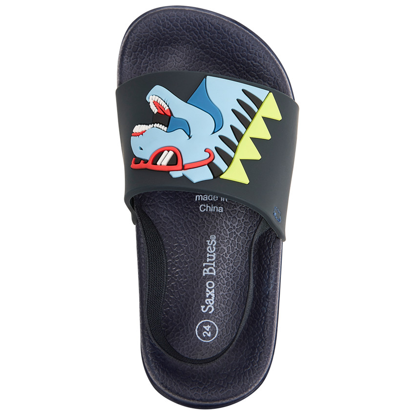 Dinosaurus slippers voor jongens met bandje volgens maat 