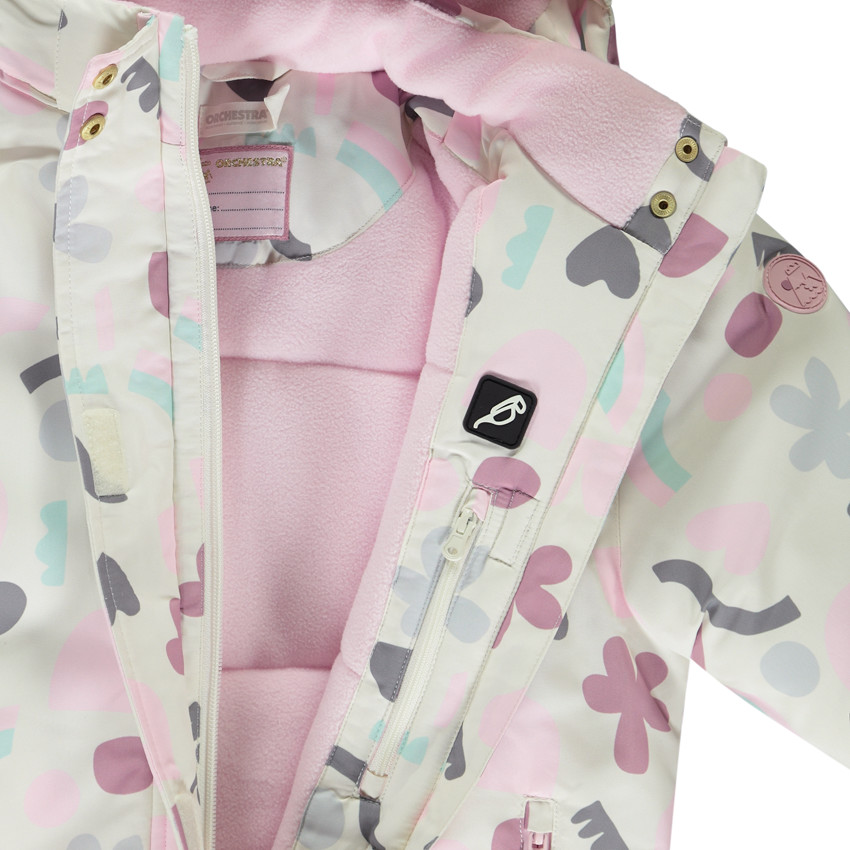 Blouson de ski en toile déperlante avec imprimé arty pour fille 