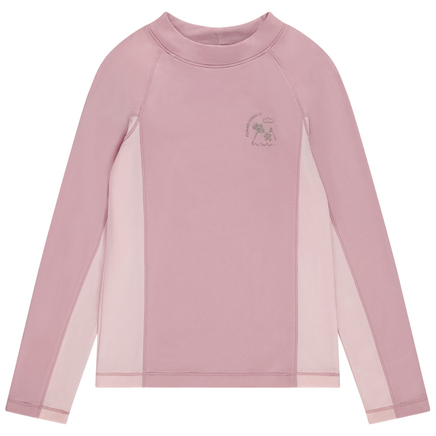 Ondertrui met hoge kraag en glinsterende bergprint voor meisjes 