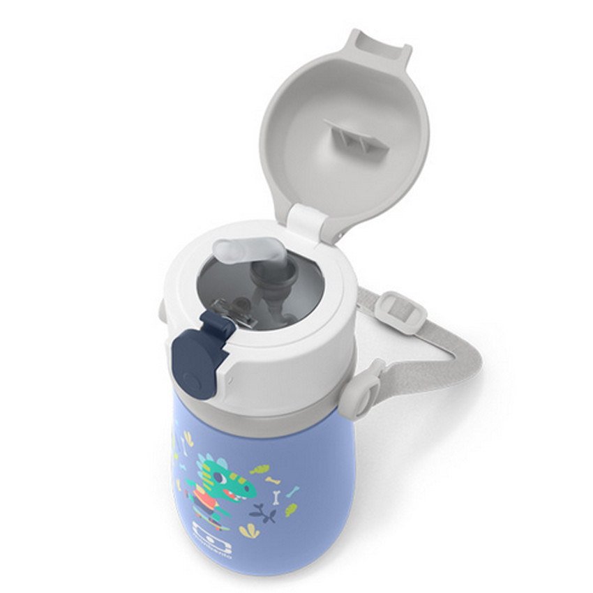 Bouteille isotherme Stram - Bleu Dino 360ml 