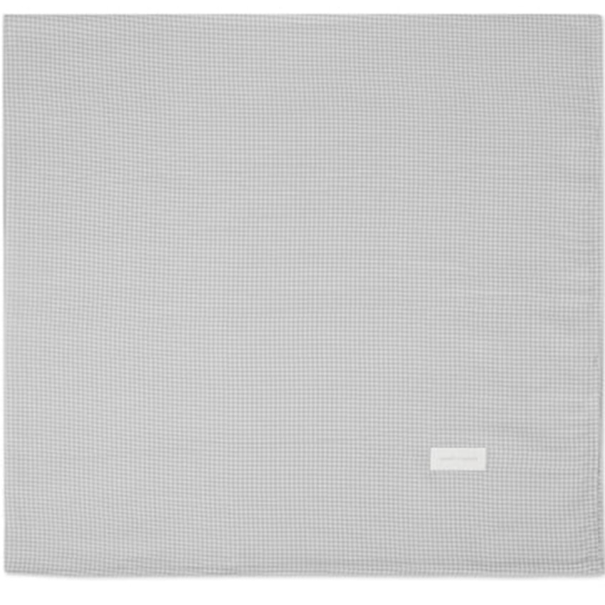Set katoenen en mousseline lakens voor draagmand en wiegje Little Bloom Vichy Grijs 2stks  
