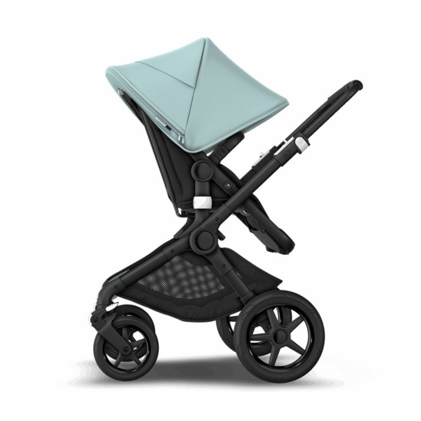 Poussette duo Fox 2 complète - Noir et Bleu Vapeur 